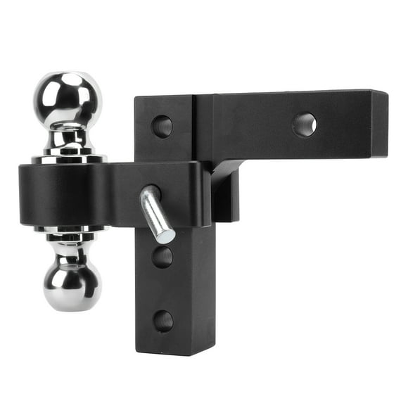 Trailer Hitch Ball Mount, Tow Trailer Hitch Dual Balls Rustproof Universal For Towing Boats Campers Off Road Vehicles Black