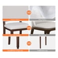 thumbnail image 3 of WAMPAT 5-pieces Farmhouse Dinning Table for 6-8,74.8" Kitchen Table Set with 2 Benches and 2 Chairs,Solid Wood Legs and Cushion Seat for Kitchen & Living Room,Brown, 3 of 8