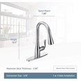 thumbnail image 2 of Grifo de Cocina Arbor Moen con Cabezal Extraíble 1 Manija Resistente a las Manchas Acero Inoxidable Moen 7594SRS, 2 of 2