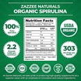 thumbnail image 2 of Zazzee Organics 100% Pure Organic Spirulina Powder | 303 Servings | 2.2 LB (1kg), 2 of 2