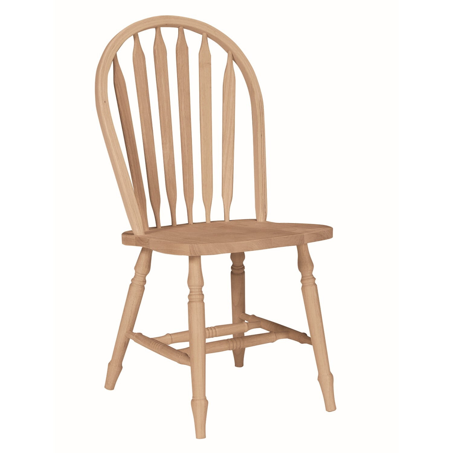 International Concepts Unfinished Solid Wood Dining Chair, Fully Assembled Hardwood Kitchen Seating