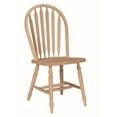 thumbnail image 3 of International Concepts Unfinished Solid Wood Dining Chair, Fully Assembled Hardwood Kitchen Seating, 3 of 8