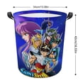 thumbnail image 3 of Laundry Hamper Storage Basket Saint Seiya Toys Clothes Organizer Bin For Home Bathroom Bedroom Dorm Nursery 13.4 x 16.5 inches, 3 of 6