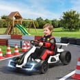 thumbnail image 2 of Aosom Kart Électrique 24V, Kart de Dérive pour Enfants avec Siège Réglable, Blanc, 2 of 10