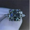 thumbnail image 3 of 2Ct Asscher Cut Lab-Created Diamond Three Stone Style Wedding Ring 14K White Gold Plated Silver, 3 of 4