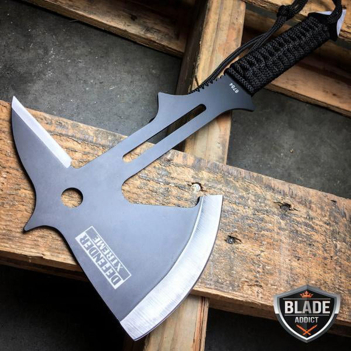 Defender 65 lb Fixed Blade Axe with 8” Paracord Wrapped Handle