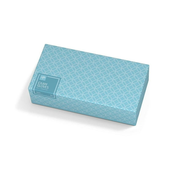 Medline Vinyl Exam Gloves, Designer Box, Medium, 100 Count
