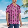 thumbnail image 3 of Fuzoiu Tulips Flowers Print Hawaiian Shirt for Men, Summer Beach Casual Short Sleeve Button Down Shirts, Men’s Beach Summer Shirts with Pocket,Medium, 3 of 7