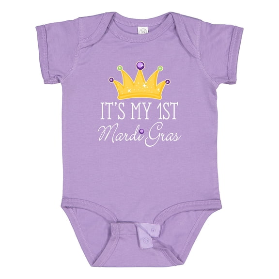 Inktastic My 1st Mardi Gras Crown Girls Baby Bodysuit