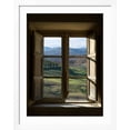 thumbnail image 2 of Art.com Outside View of Cypress Trees and Green Hills Through a Shabby Windows Photographic Print by ollirg, White Frame Wall Art, 32" x 40", 2 of 4