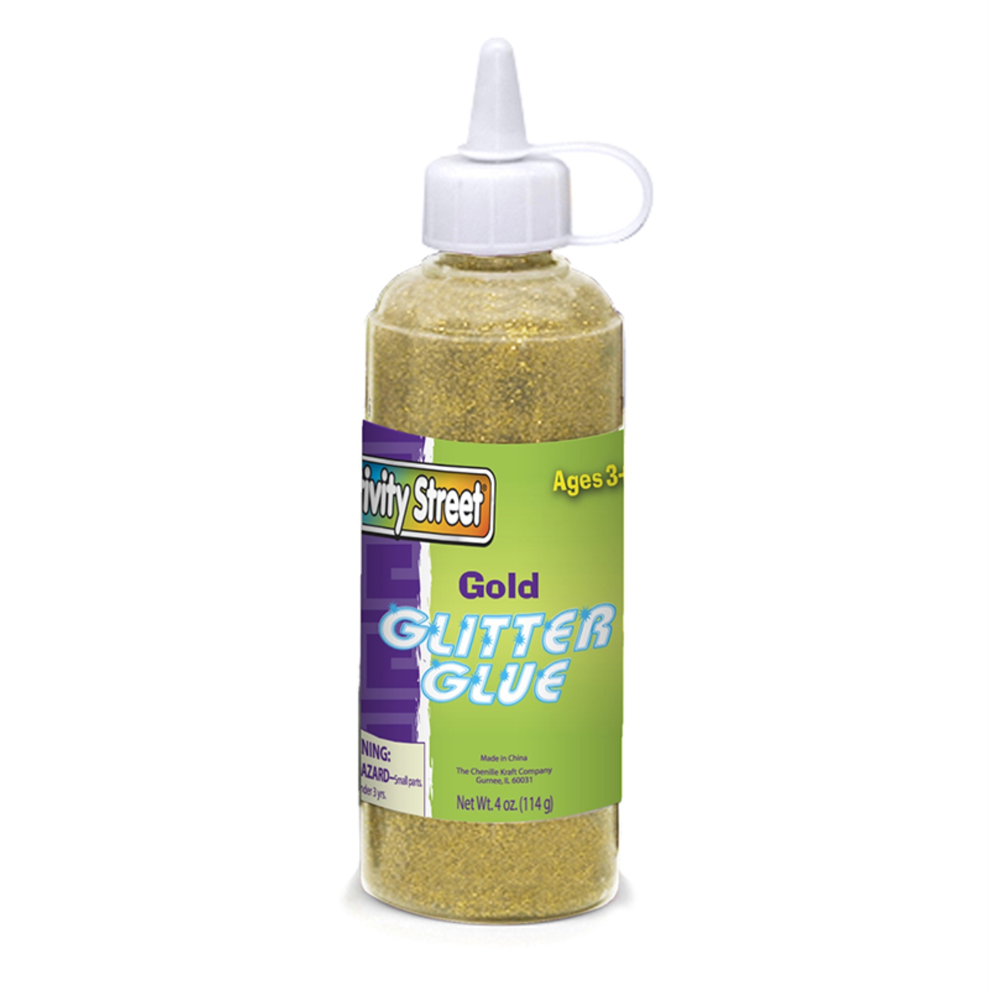 Glitter Glue, Gold, 4 fl. oz., 1 Bottle
