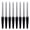 Black, variant on 8Pcs Double-sided Metal Nail File with Ergonomic Non-slip Handle Professional Men Women Stainless Steel Gel Acrylic Fingernail File Emery Board