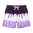 thumbnail image 4 of Tween Boys' Swim Trunks With Ice Print Comfortable Elastic Waist Quick Dry Boxer Bathing Suit 10-11 Years, 4 of 4