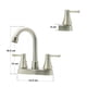 thumbnail image 3 of Llave Mezcladora Baño Lavabo Alfa  Acero Inoxidable Satinada Manerales Garza, 3 of 3