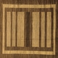 thumbnail image 1 of Ahgly Company Indoor Square Abstract Brown Modern Area Rugs, 7' Square, 1 of 4