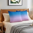 thumbnail image 6 of Pillow Covers 18x18 Set of 2, Blue Purple Striped Throw Pillow Covers Decorative Couch Cushion Cover, Vintage Stripes Farmhouse Line Microfiber Soft Square Pillowcases for Bedroom Living Room Sofa, 6 of 9