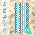 thumbnail image 6 of Guanhe Striped Beach Towel Enlarged Thick Soft Absorbent Men/Women Bathing Swimming Red and White Colorful Striped Bath Towel Photo(29.55x59IN), 6 of 9