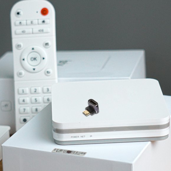 Raindrops 2Ud Adaptador Negro Con Ángulo De 90 Para Conexión Estable En Televisores