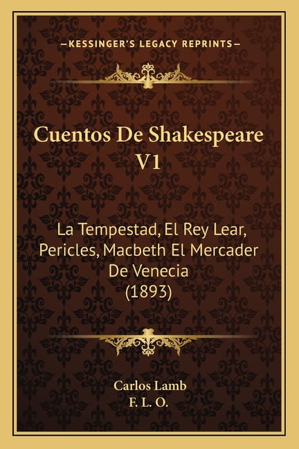 Cuentos de Shakespeare V1 : La Tempestad, El Rey Lear, Pericles, Macbeth El  Mercader de Venecia (1893) 