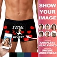 thumbnail image 2 of KHONTS Valentine's Day Personalized Boxers for Men Custom Face Underwear with Picture Boyfriend Customized Boxer Briefs Black3 XXL, 2 of 9