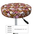 thumbnail image 4 of Fotbe Flower Bunny Stool Covers Round,Waterproof Round Bar Stool Covers Bar Chair Covers Washable Stool Cushion Slipcover for 12-14 Inch Chair-13 inch, 4 of 7