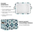 thumbnail image 2 of Yayeee 2 Pack Canvas Storage Basket with Handles for Shelves Fabric Bins Closet Organizer, Blue Mosaic Pattern, 2 of 8