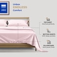 thumbnail image 2 of THREAD SPREAD Split King Sheets Sets for Adjustable Bed - 400 Thread Count 5 PC Sateen Split Sheet Set, Cooling Cotton Sheets, 2 Twin-XL Fitted Sheets, 16" Deep Pocket Split King Sheet (Blush), 2 of 8