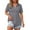 Grey, variant on 2026 Womens T Shirts Fashion Tops Waffle Knit Summer Half Button Lapel Short Sleeve Basic Slim Undershirts