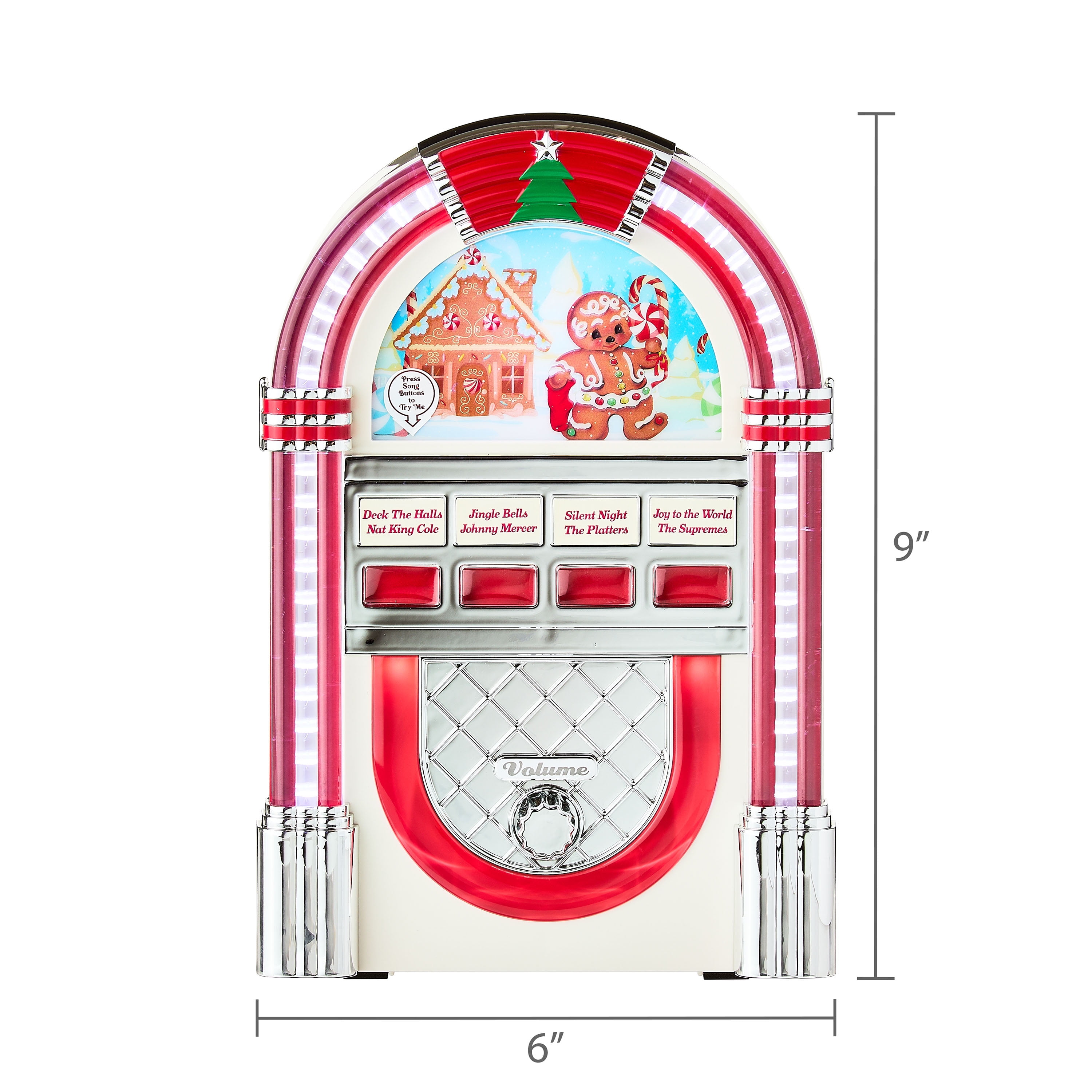 Mr. Christmas 9-inch Decorative Retro Jukebox Ivory - Walmart.com