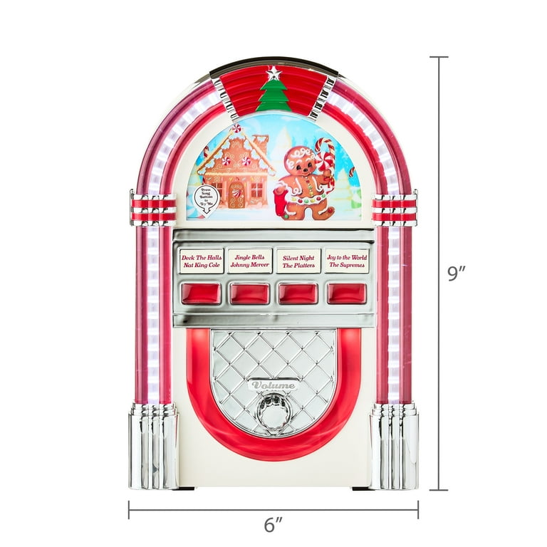 Mr. Christmas 9-inch Decorative Retro Jukebox Ivory - Walmart.com