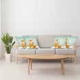 thumbnail image 4 of Ambesonne Fox Throw Pillow Cover 4 Pack, Red Fox Winter Forest Xmas, 16", Almond Green Orange, 4 of 6