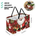 thumbnail image 2 of Santa Claus Premium Oxford Cloth Picnic Basket - Reusable, Foldable, Large Capacity Storage Box, Ideal Storage Bin or Shopping Basket for Outdoor Adventures, 2 of 7
