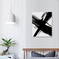 thumbnail image 3 of JEUXUS Black and White Abstract Canvas Wall Art with Strokes Abstract Shapes Illustrations Modern Art Prints for Living Room Bedroom Decoration -, 3 of 4