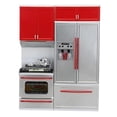 thumbnail image 1 of Modern Kitchen Playset with Lights and Sounds for Kids Playhouse Red, 1 of 10