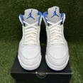 thumbnail image 5 of Ni - ke Size 10.5 - Air Jordan 5 Retro White Stealth 2.0 DD0587 140 Ni - ke Blue Mens Shoe, 5 of 5
