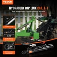 thumbnail image 2 of VEVOR Hydraulic Top Link Cat.1-1 (11 in, 20-7/8~31-7/8 in ), Hydraulic Cylinder with 2 Hoses & G3/8" Check Valve, 2 of 9