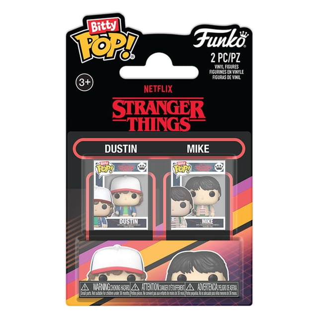 Figura Coleccionable Funko Bitty Pop Stranger Things Dustin & Mike 2 Piezas