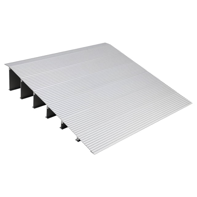 BeesClover Door Threshold Ramp, Adjustable Aluminum Ramp 800 Lbs Load Capacity, Non-Slip Mobility Rampfor Wheelchairs,Portable Threshold Door Ramps Fit for Entrance, Step, Power Chairs, Driveway