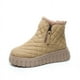 thumbnail image 2 of Botas de nieve gruesas con forro polar de invierno, zapatos de mujer, plataforma de moda que combina con todo, suela de piel integrada, zapatos de algodón cortos, cálidos y sencillos, 2 of 4
