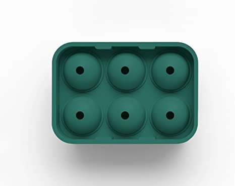 Silicone Ice Cube Trays – Large Silicone Molds for 2-Inch Ice Cubes and Spheres Whiskey Ice Cube Trays with Lids for Cocktails & Bourbon – Set of 2