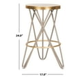 thumbnail image 5 of SAFAVIEH Lorna Mid-Century Retro Gold Leaf Counter Stool, Beige, 5 of 7