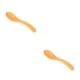 thumbnail image 3 of Yuarrent Cuchara antiadherente, fácil de limpiar, ligera, para revolver, cucharas para cenar, suministros de cocina, cucharón de arroz, Naranja 2piezas, 3 of 6