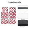 thumbnail image 5 of General 4pc Car Floor Mat Water Resistant Dust Resistant Slip Elastic Soft Easy To Install Used On Most Cars Truck Cargo Suv Crimson Moroccan Trellis Hand-Drawn Sketch_2, 5 of 6