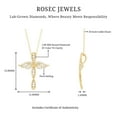 thumbnail image 5 of Rosec Jewels Lab Grown Diamond Cross Pendant (EF-VS Quality Certified) Angel Wings Cross Necklace - Ready to Gift for Christmas, 10K Yellow Gold, 5 of 8