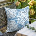 thumbnail image 6 of Throw Pillow Covers, Blue Coral Coastal 16x16 Pillow Covers for Couch/Sofa/Bed, Summer Nautical Ocean Beach Decorative Square Linen Cushion Pillowcase for Home Decor, 6 of 9