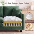 thumbnail image 4 of Daeorio 52" Upholstered Loveseat Sofa,L-Shaped Cloud Couch Comfy Chenille 2 Pillows for Small Spaces,Living Room,Bedroom and Apartment(Green), 4 of 11