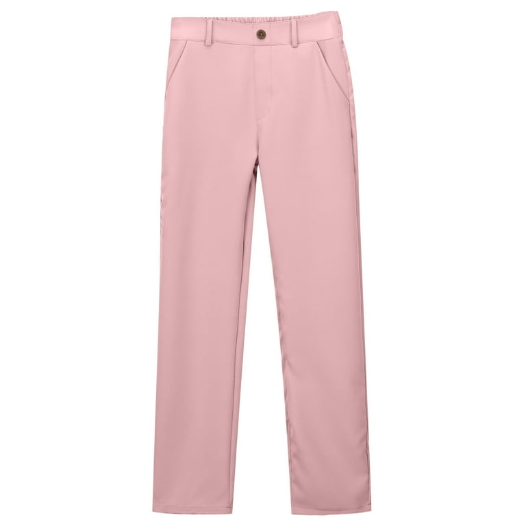 Boys' Fashion Pink Pants for Men Slacks Stretch Dress Pants Boys Pants  11-12 Years - Walmart.com