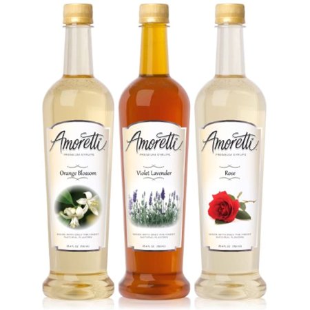 Amoretti Premium Floral Syrups 750Ml 3 Pack