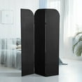 thumbnail image 7 of 6 ft. Modern Arch Velvet Room Divider Black 3 Panel, 7 of 7