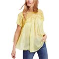 thumbnail image 1 of Free People Sunny Days Ahead Blusa de punto para mujer, amarillo, pequeño Free People Tejer, 1 of 1
